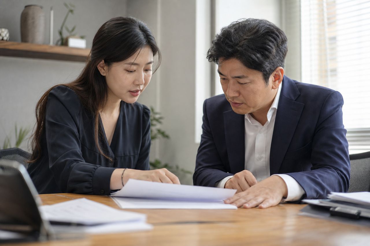 경찰이 '불송치 결정'을 내렸다고 사기 사건이 끝난 게 아니다 — 이의신청서 제출 기한 30일, 60대 피해자가 놓치면 검찰로 못 넘기는 구조 완전 해설 관련 전문가 상담·서류 검토 장면