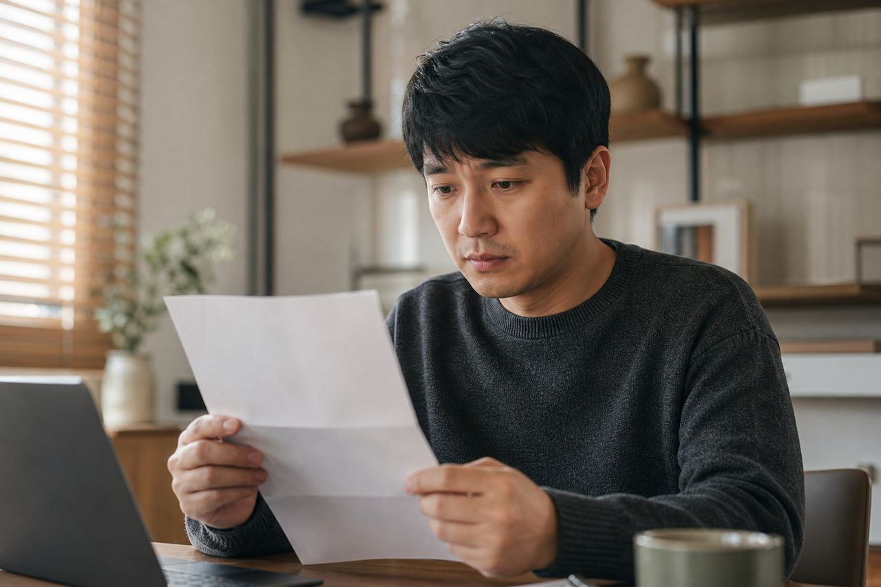 배달·화물 운전이 생계인 자영업자, 음주운전구제 행정심판 인용 vs 기각 — 2026년 최신 사례로 보는 '생계 의존도' 소명 자료 3가지와 법원이 실제로 무게를 두는 기준 관련 상황을 보여주는 이미지 — 서류를 검토하는 모습