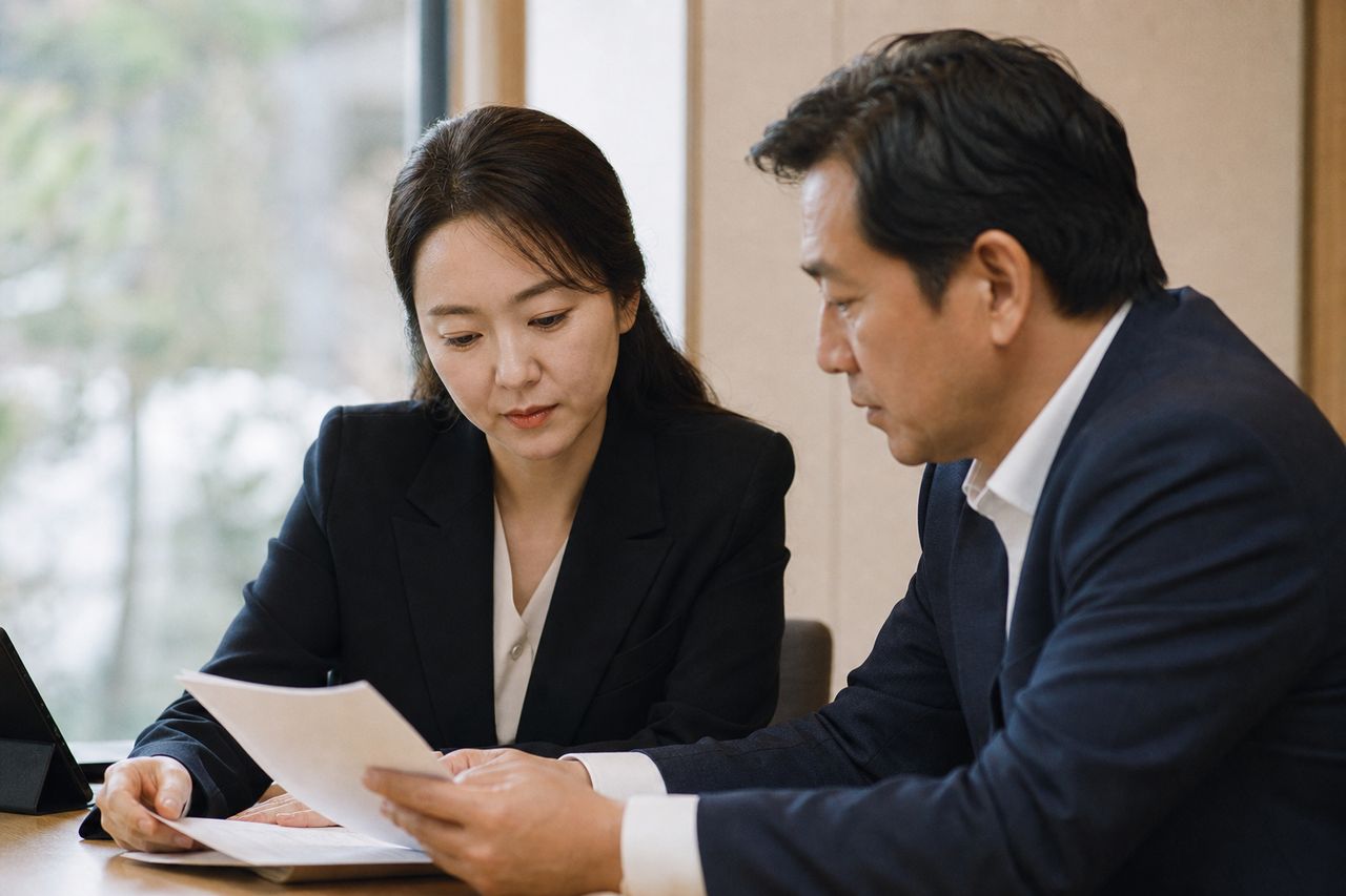 카카오톡 송금 후 잠수 탄 지인, 사기죄로 고소 가능할까? 관련 전문가 상담·서류 검토 장면